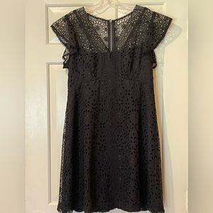 Nanette Lapore black eyelette dress